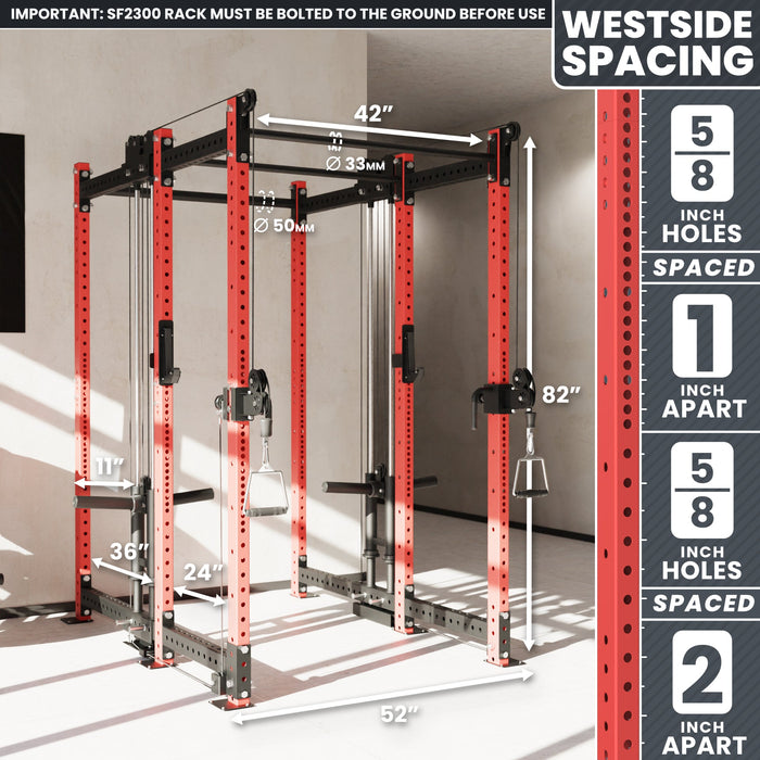 Synergee 2300 Series Power Cage with Plate Loaded Cable Cross Overs - Sweatfully