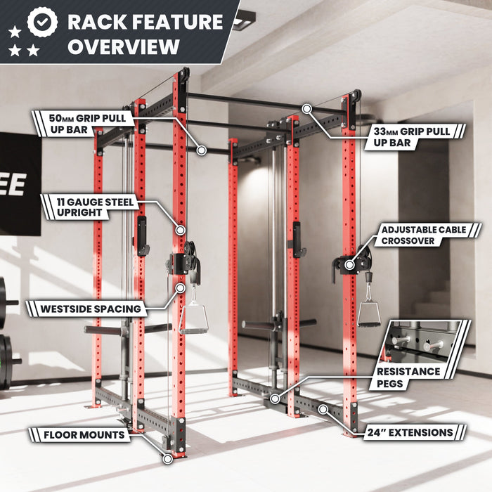 Synergee 2300 Series Power Cage with Plate Loaded Cable Cross Overs - Sweatfully