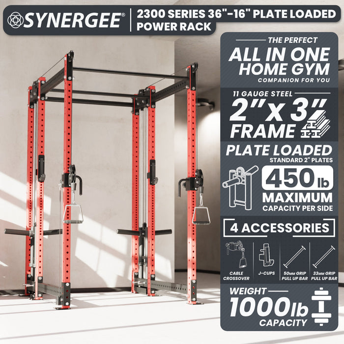 Synergee 2300 Series Power Cage with Plate Loaded Cable Cross Overs - Sweatfully