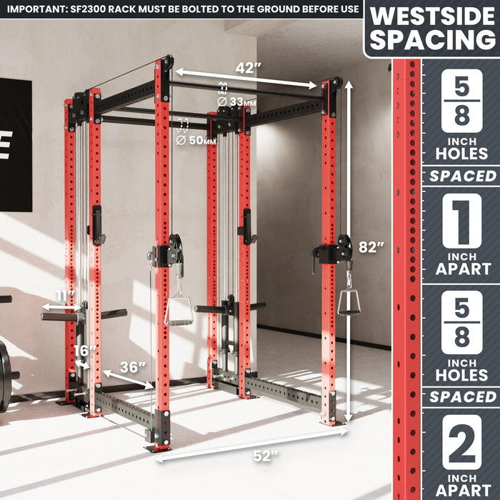 Synergee 2300 Series Power Cage with Plate Loaded Cable Cross Overs - Sweatfully