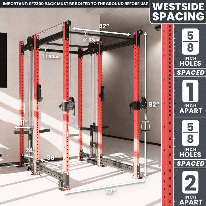 Synergee 2300 Series Power Cage with Plate Loaded Cable Cross Overs - Sweatfully