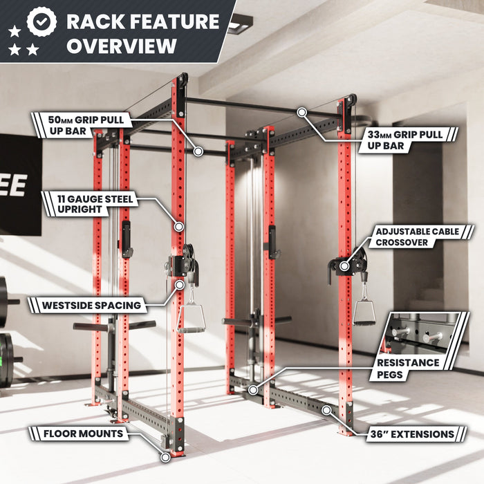 Synergee 2300 Series Power Cage with Plate Loaded Cable Cross Overs - Sweatfully