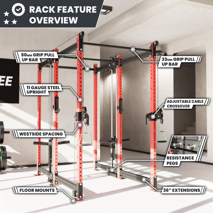Synergee 2300 Series Power Cage with Plate Loaded Cable Cross Overs - Sweatfully