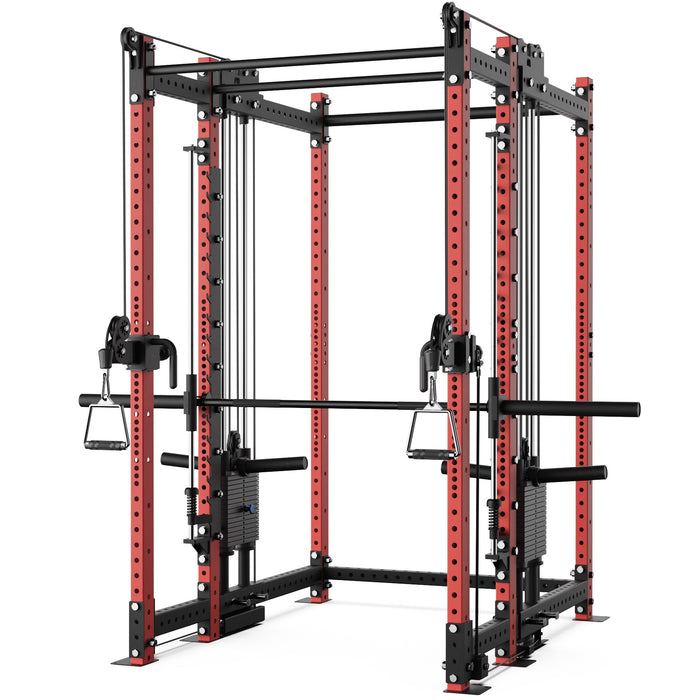 Synergee 2300 Series Power Cage with Plate Loaded Cable Cross Overs and Smith Machine - Sweatfully