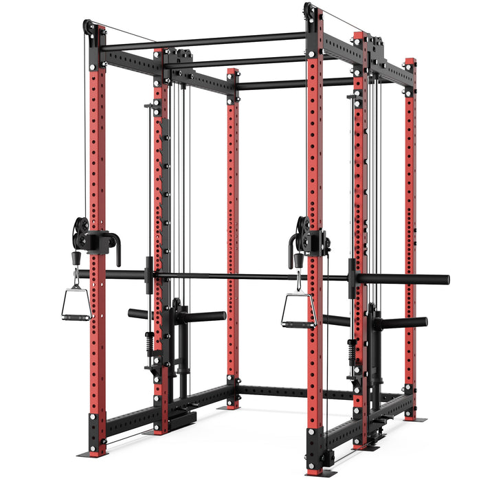 Synergee 2300 Series Power Cage with Plate Loaded Cable Cross Overs and Smith Machine - Sweatfully