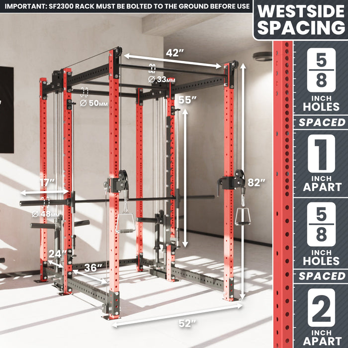 Synergee 2300 Series Power Cage with Plate Loaded Cable Cross Overs and Smith Machine - Sweatfully