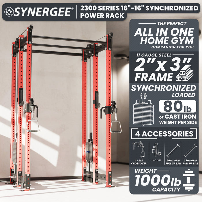 Synergee 2300 Series Power Cage with Synchronized Loaded Cable Cross Overs - Sweatfully
