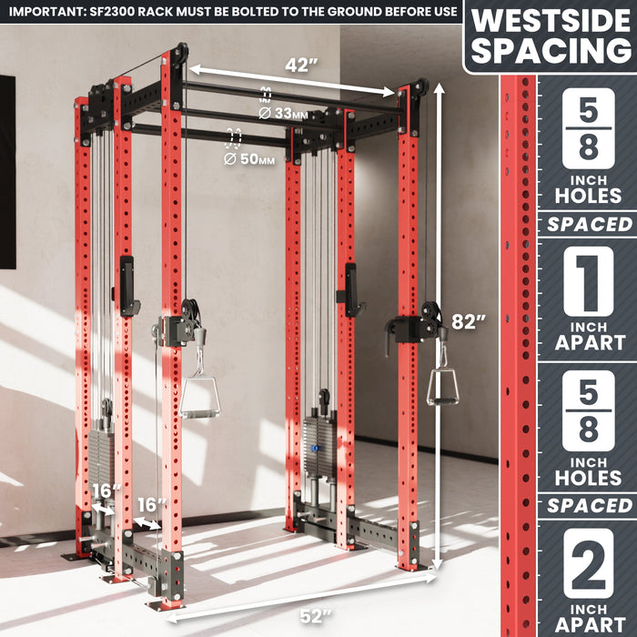 Synergee 2300 Series Power Cage with Synchronized Loaded Cable Cross Overs - Sweatfully
