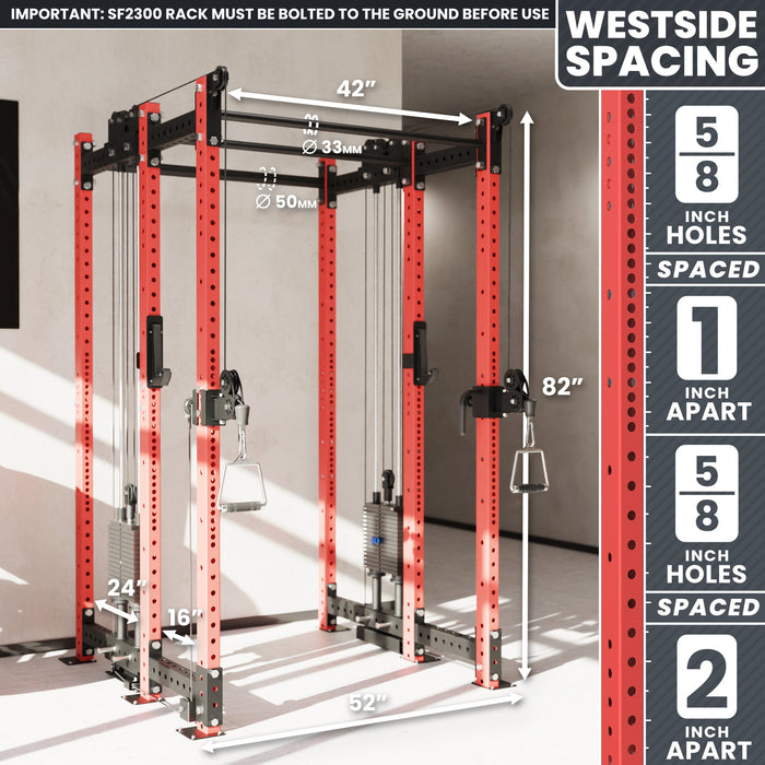 Synergee 2300 Series Power Cage with Synchronized Loaded Cable Cross Overs - Sweatfully