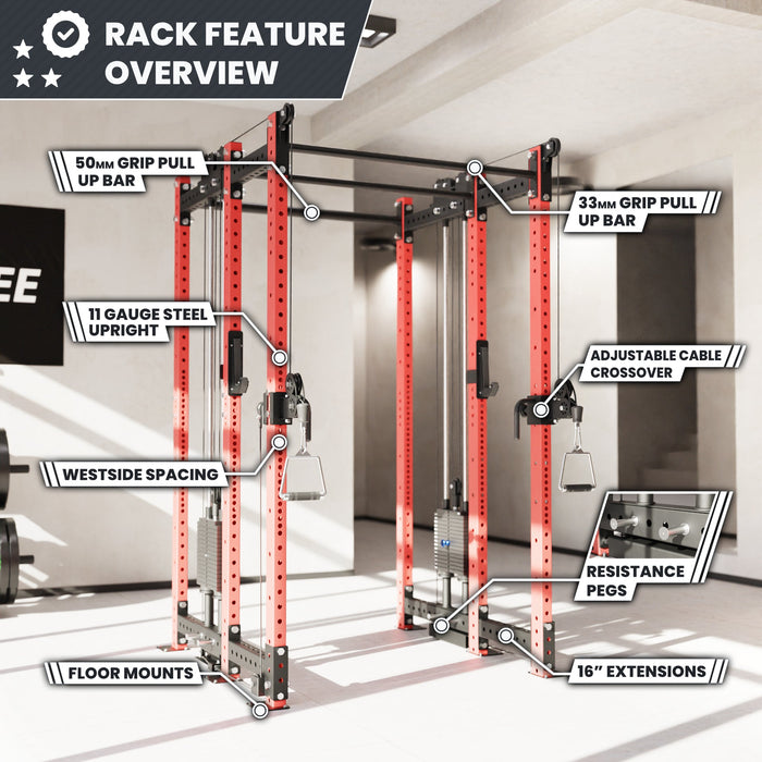 Synergee 2300 Series Power Cage with Synchronized Loaded Cable Cross Overs - Sweatfully