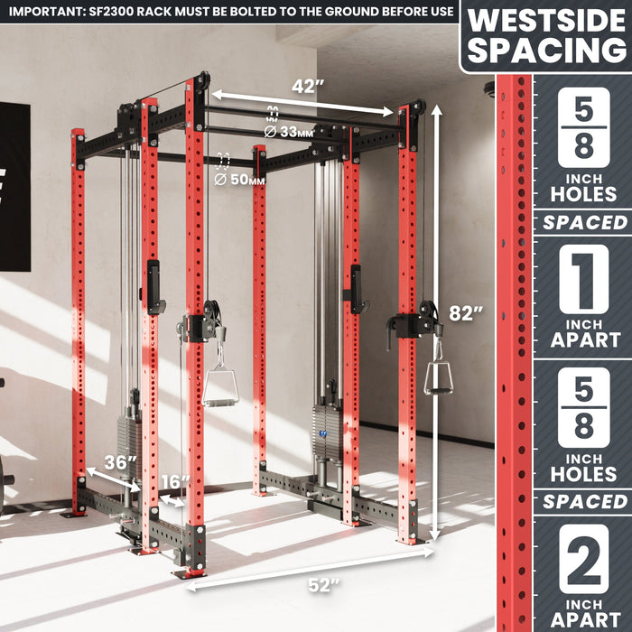 Synergee 2300 Series Power Cage with Synchronized Loaded Cable Cross Overs - Sweatfully