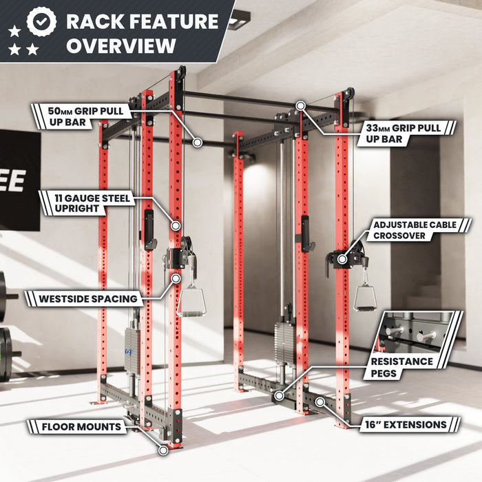 Synergee 2300 Series Power Cage with Synchronized Loaded Cable Cross Overs - Sweatfully