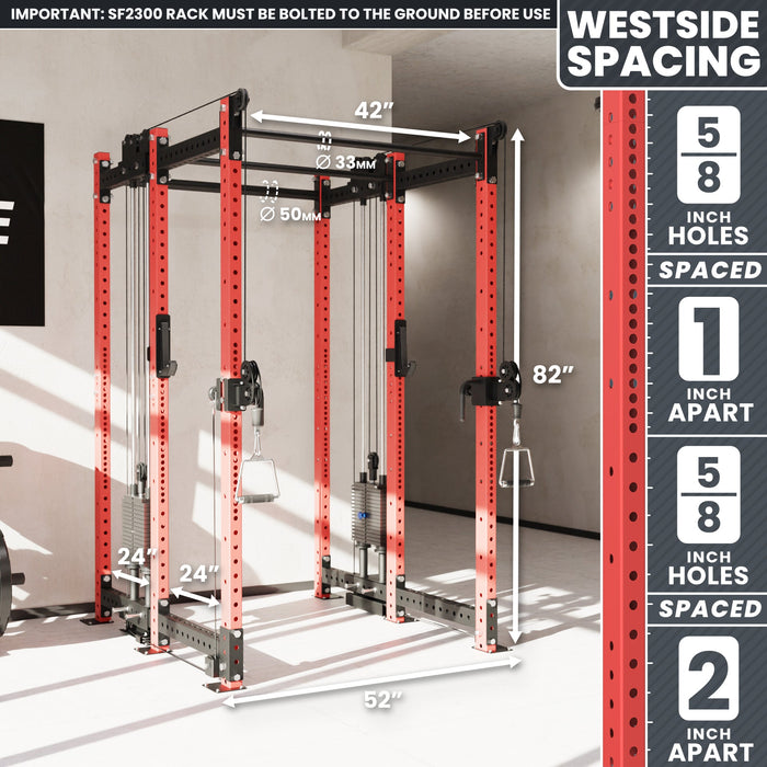 Synergee 2300 Series Power Cage with Synchronized Loaded Cable Cross Overs - Sweatfully