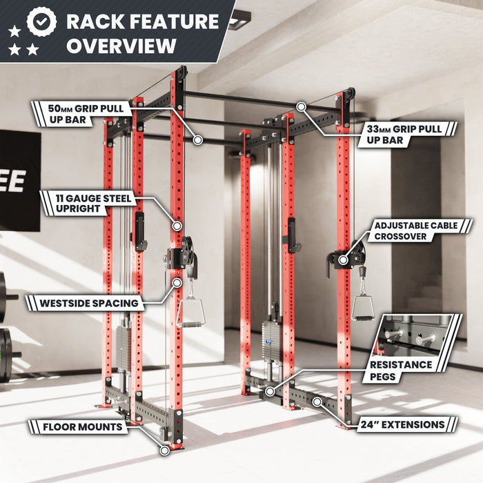 Synergee 2300 Series Power Cage with Synchronized Loaded Cable Cross Overs - Sweatfully