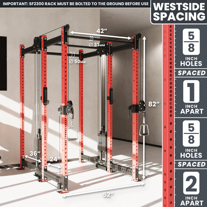 Synergee 2300 Series Power Cage with Synchronized Loaded Cable Cross Overs - Sweatfully