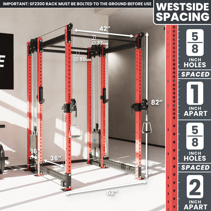 Synergee 2300 Series Power Cage with Synchronized Loaded Cable Cross Overs - Sweatfully
