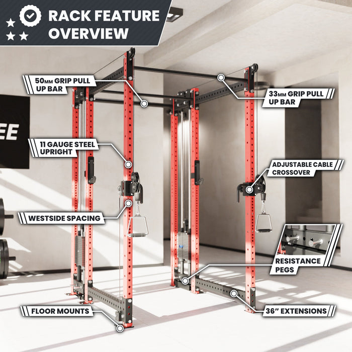 Synergee 2300 Series Power Cage with Synchronized Loaded Cable Cross Overs - Sweatfully