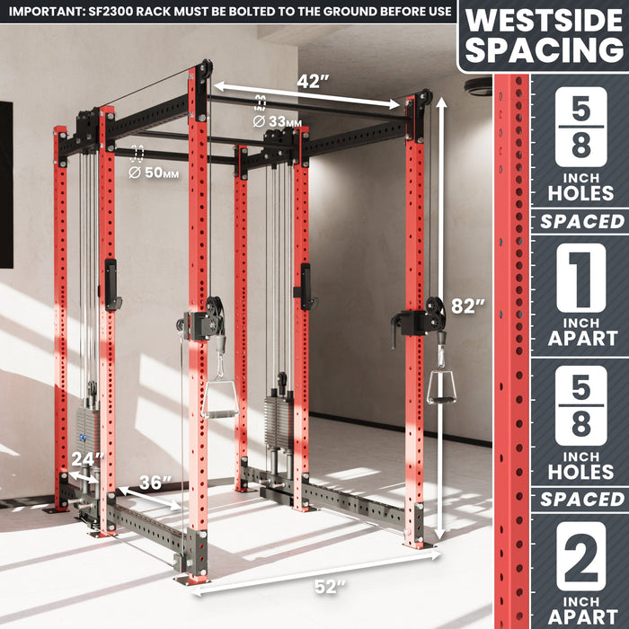 Synergee 2300 Series Power Cage with Synchronized Loaded Cable Cross Overs - Sweatfully
