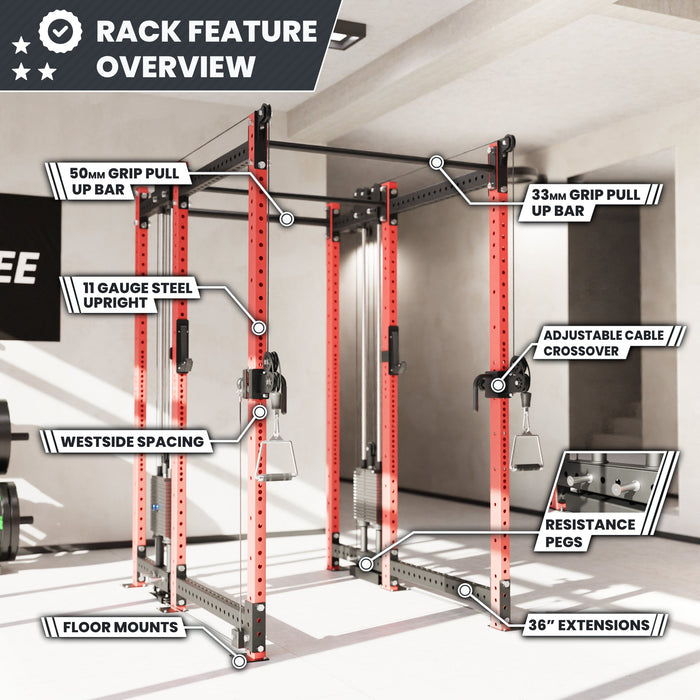 Synergee 2300 Series Power Cage with Synchronized Loaded Cable Cross Overs - Sweatfully