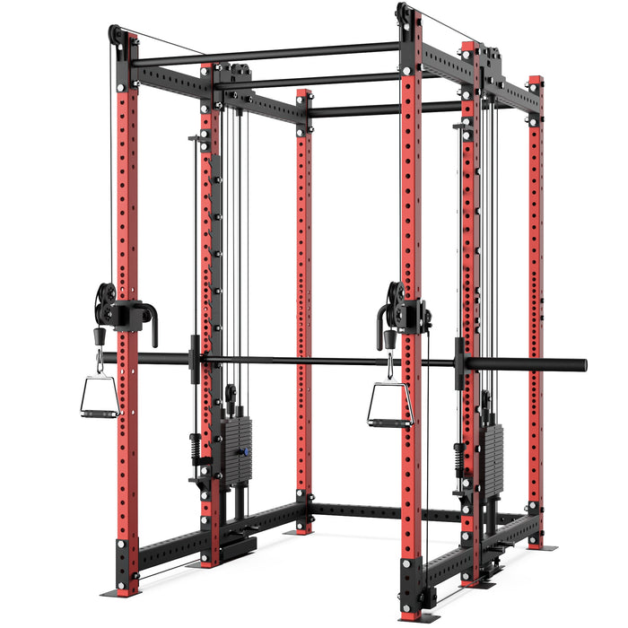 Synergee 2300 Series Power Cage with Synchronized Loaded Cable Cross Overs and Smith Machine - Sweatfully