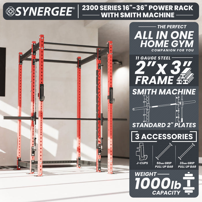 Synergee 2300 Series Power Cage with Smith Machine - Sweatfully
