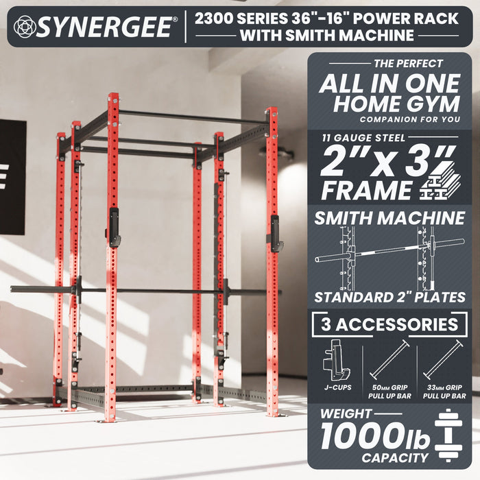 Synergee 2300 Series Power Cage with Smith Machine - Sweatfully