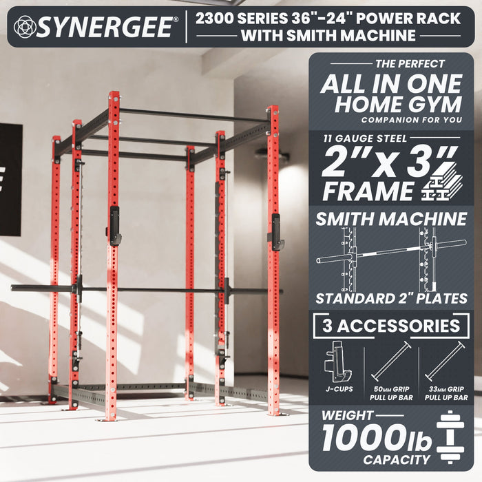 Synergee 2300 Series Power Cage with Smith Machine - Sweatfully