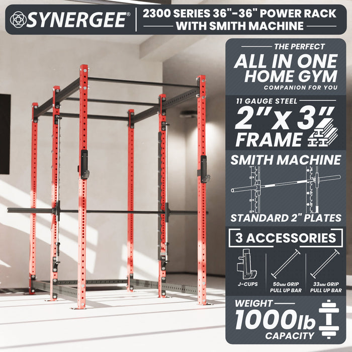 Synergee 2300 Series Power Cage with Smith Machine - Sweatfully