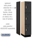 Salsbury 15" Wide Triple Tier Designer Wood Locker - 1 Wide - 6 Feet High - 21 Inches Deep - Black - Silver Electronic Locks - Sweatfully