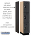 Salsbury 15" Wide Triple Tier Designer Wood Locker - 1 Wide - 6 Feet High - 21 Inches Deep - Black - Silver Resettable Combination Locks - Sweatfully