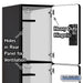 Salsbury 15" Wide Triple Tier Designer Wood Locker - 1 Wide - 6 Feet High - 21 Inches Deep - Black - Hasps - Sweatfully