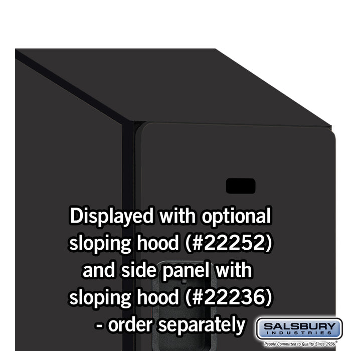 Salsbury 15" Wide Triple Tier Designer Wood Locker - 1 Wide - 6 Feet High - 21 Inches Deep - Black - Hasps - Sweatfully