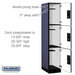 Salsbury 15" Wide Triple Tier Designer Wood Locker - 1 Wide - 6 Feet High - 21 Inches Deep - Blue - Black Electronic Locks - Sweatfully