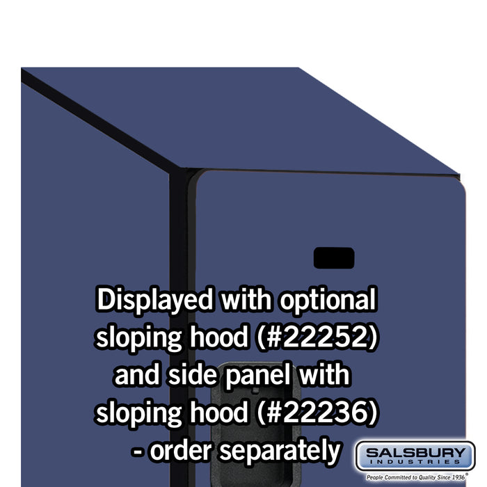Salsbury 15" Wide Triple Tier Designer Wood Locker - 1 Wide - 6 Feet High - 21 Inches Deep - Blue - Hasps - Sweatfully