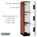 Salsbury 15" Wide Triple Tier Designer Wood Locker - 1 Wide - 6 Feet High - 21 Inches Deep - Cherry - Black Resettable Combination Locks - Sweatfully