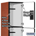 Salsbury 15" Wide Triple Tier Designer Wood Locker - 1 Wide - 6 Feet High - 21 Inches Deep - Cherry - Hasps - Sweatfully