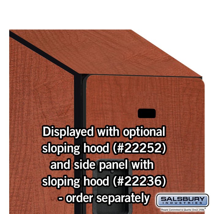 Salsbury 15" Wide Triple Tier Designer Wood Locker - 1 Wide - 6 Feet High - 21 Inches Deep - Cherry - Hasps - Sweatfully