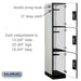 Salsbury 15" Wide Triple Tier Designer Wood Locker - 1 Wide - 6 Feet High - 21 Inches Deep - Gray - Black Resettable Combination Locks - Sweatfully