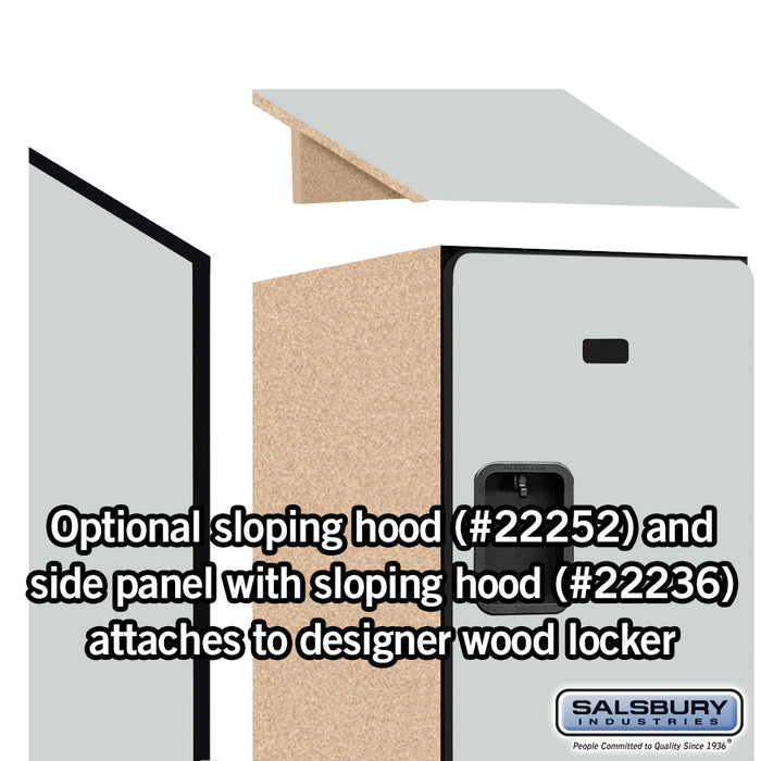 Salsbury 15" Wide Triple Tier Designer Wood Locker - 1 Wide - 6 Feet High - 21 Inches Deep - Gray - Hasps - Sweatfully