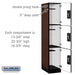 Salsbury 15" Wide Triple Tier Designer Wood Locker - 1 Wide - 6 Feet High - 21 Inches Deep - Mahogany - Black Resettable Combination Locks - Sweatfully