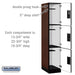 Salsbury 15" Wide Triple Tier Designer Wood Locker - 1 Wide - 6 Feet High - 21 Inches Deep - Mahogany - Hasps - Sweatfully