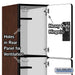 Salsbury 15" Wide Triple Tier Designer Wood Locker - 1 Wide - 6 Feet High - 21 Inches Deep - Mahogany - Hasps - Sweatfully