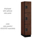 Salsbury 15" Wide Triple Tier Designer Wood Locker - 1 Wide - 6 Feet High - 21 Inches Deep - Mahogany - Hasps - Sweatfully