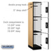 Salsbury 15" Wide Triple Tier Designer Wood Locker - 1 Wide - 6 Feet High - 21 Inches Deep - Maple - Black Resettable Combination Locks - Sweatfully