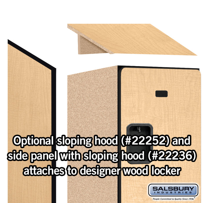 Salsbury 15" Wide Triple Tier Designer Wood Locker - 1 Wide - 6 Feet High - 21 Inches Deep - Maple - Hasps - Sweatfully