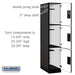 Salsbury 15" Wide Triple Tier Designer Wood Locker - 1 Wide - 6 Feet High - 24 Inches Deep - Black - Hasps - Sweatfully