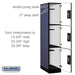 Salsbury 15" Wide Triple Tier Designer Wood Locker - 1 Wide - 6 Feet High - 24 Inches Deep - Blue - Black Resettable Combination Locks - Sweatfully