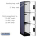 Salsbury 15" Wide Triple Tier Designer Wood Locker - 1 Wide - 6 Feet High - 24 Inches Deep - Blue - Hasps - Sweatfully