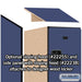 Salsbury 15" Wide Triple Tier Designer Wood Locker - 1 Wide - 6 Feet High - 24 Inches Deep - Blue - Hasps - Sweatfully
