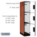 Salsbury 15" Wide Triple Tier Designer Wood Locker - 1 Wide - 6 Feet High - 24 Inches Deep - Cherry - Silver Electronic Locks - Sweatfully